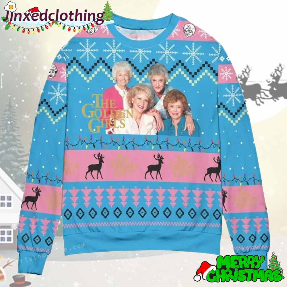 The Golden Girls Character Ugly Christmas Sweater Party 